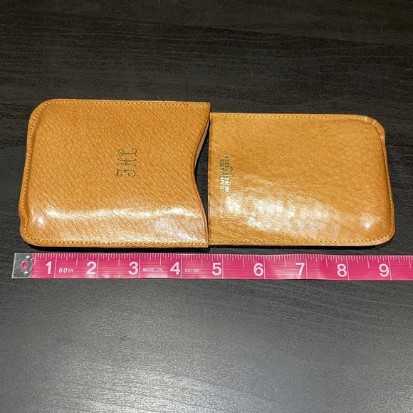 Vintage Genuine Pigskin Cigarette Case Circa 1930 Monogrammed w initials FHL EUC - Picture 11 of 11